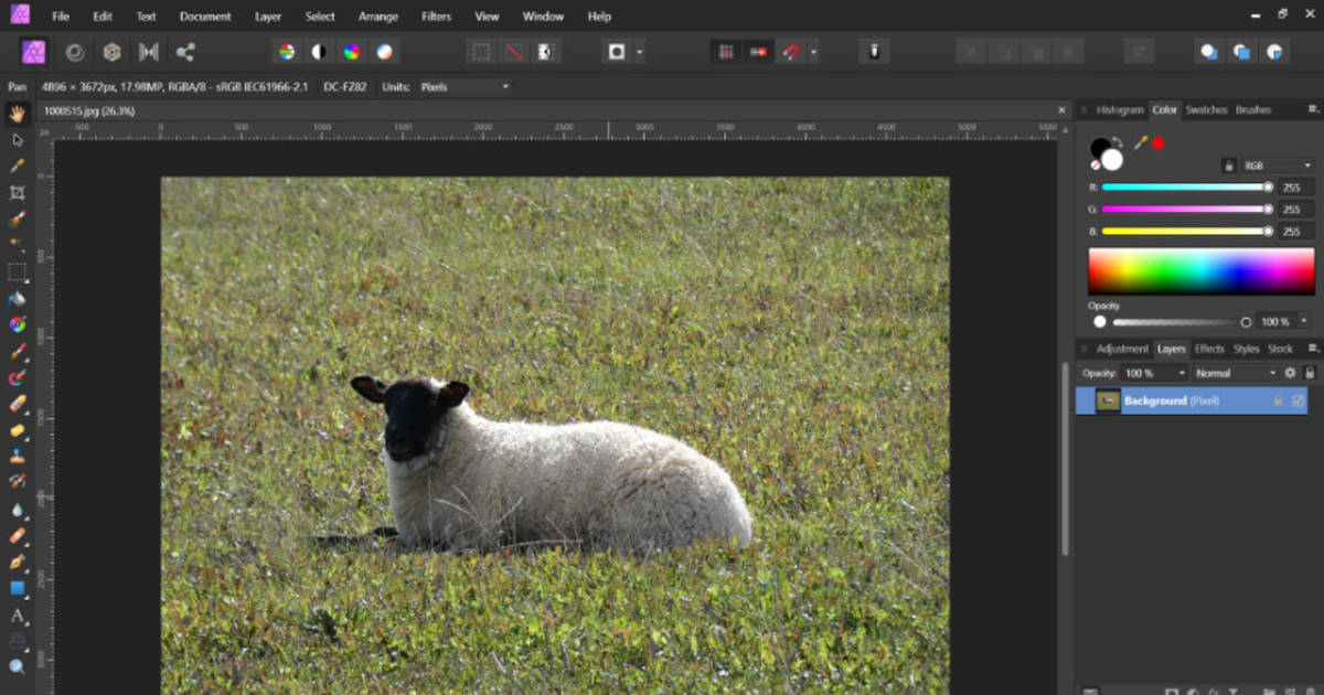 affinity photo versus adobe photoshop versus the gimp