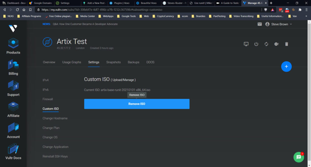 Install Artix on VULTR (with Runit) 4 Install Artix on VULTR (with Runit) 2